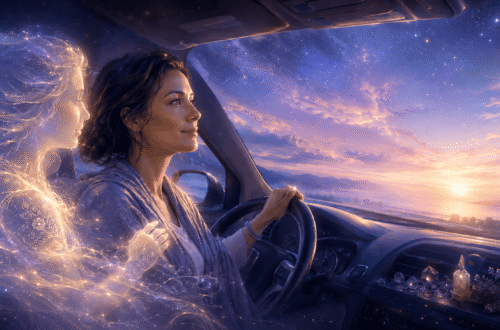 mindfulness meditation in my car showed a spirit with me